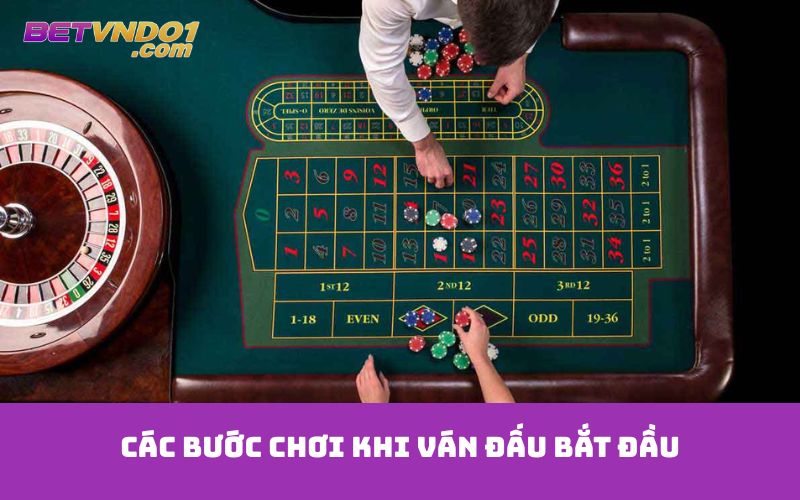 Các bước chơi khi ván đấu bắt đầu