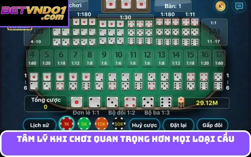 Tâm lý khi chơi quan trọng hơn mọi loại cầu